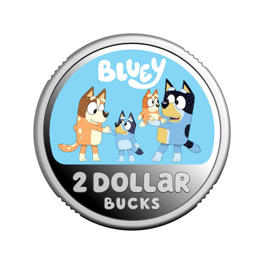 2026 $2 Bluey The Heeler Family Coloured Silver Proof Coin