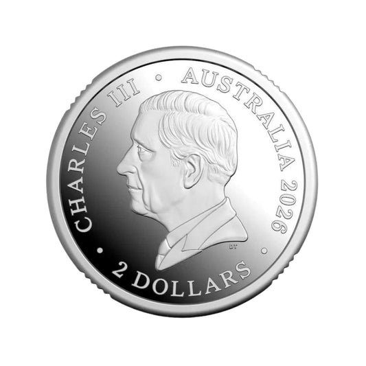 2026 $2 Dawn Service 'C' Mintmark Coloured Silver Proof Coin