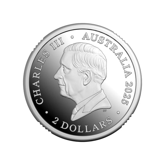 2025 80th Anniversary of WWII $2 Red Poppy Wreath Mintmark Coloured Fine Silver Proof Coin