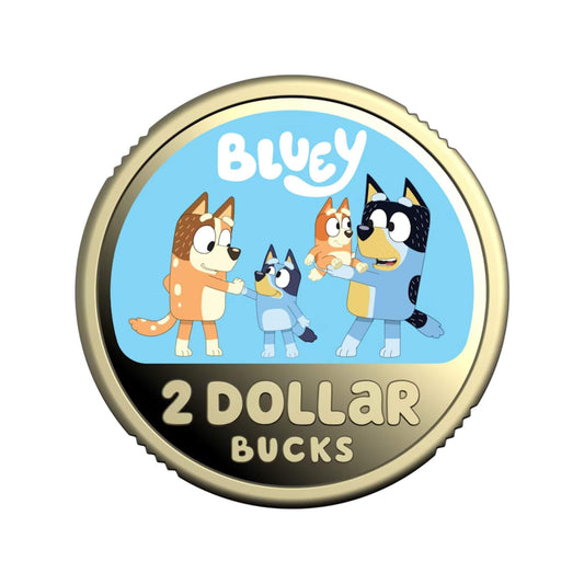 2026 $2 Bluey The Heeler Family Coloured Bronze Proof Coin
