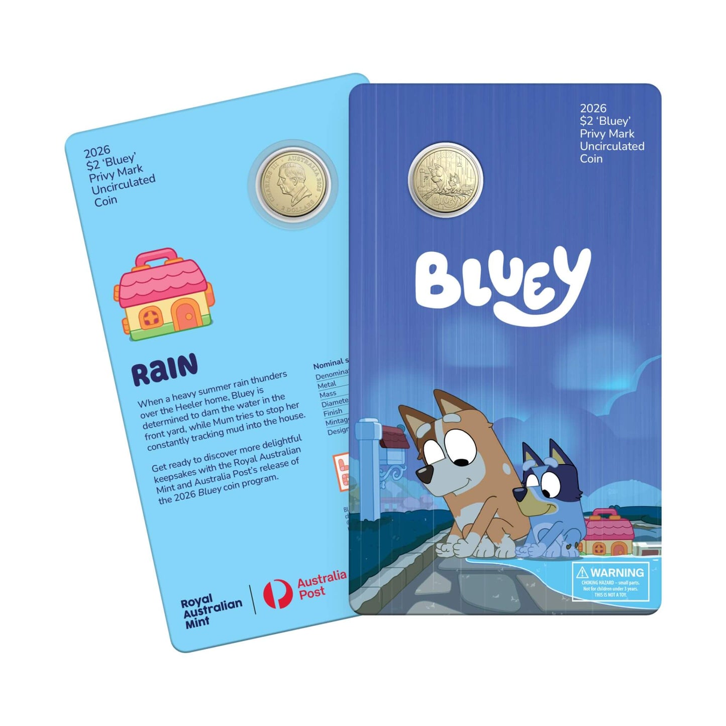 2026 $2 Bluey Privy Mark 5 Coin Full Set Uncirculated Coloured Coin