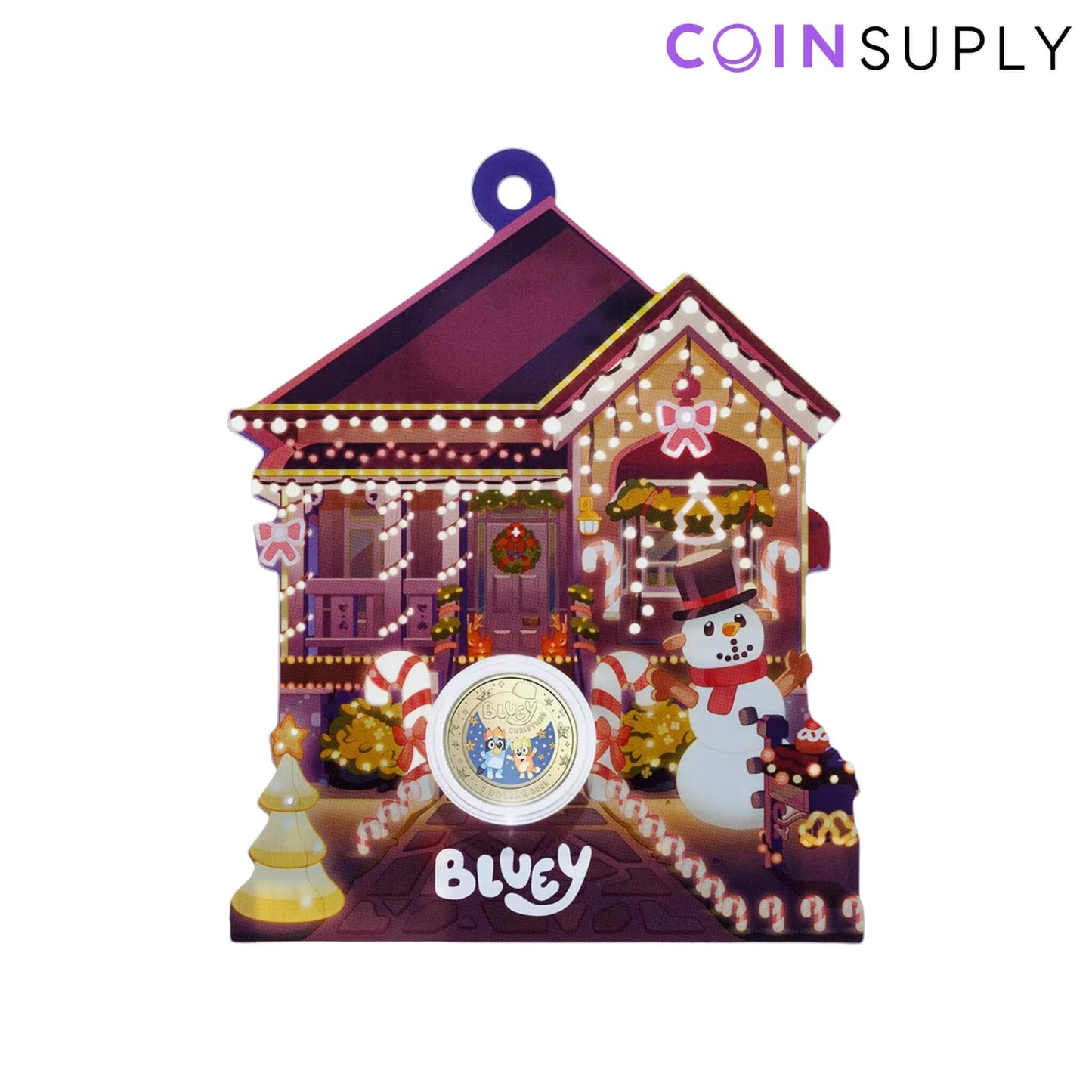 2025 $1 Bluey Christmas Coloured Uncirculated Coin